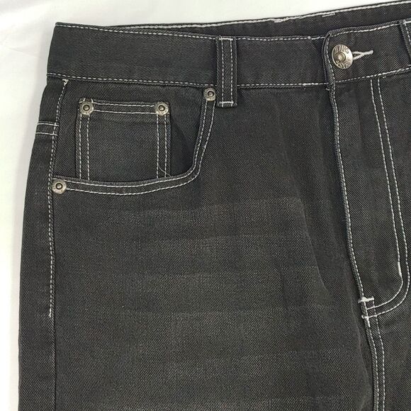 Vintage Y2K Game Time Black Denim Jeans Men's Size 32 - Picture 6 of 14